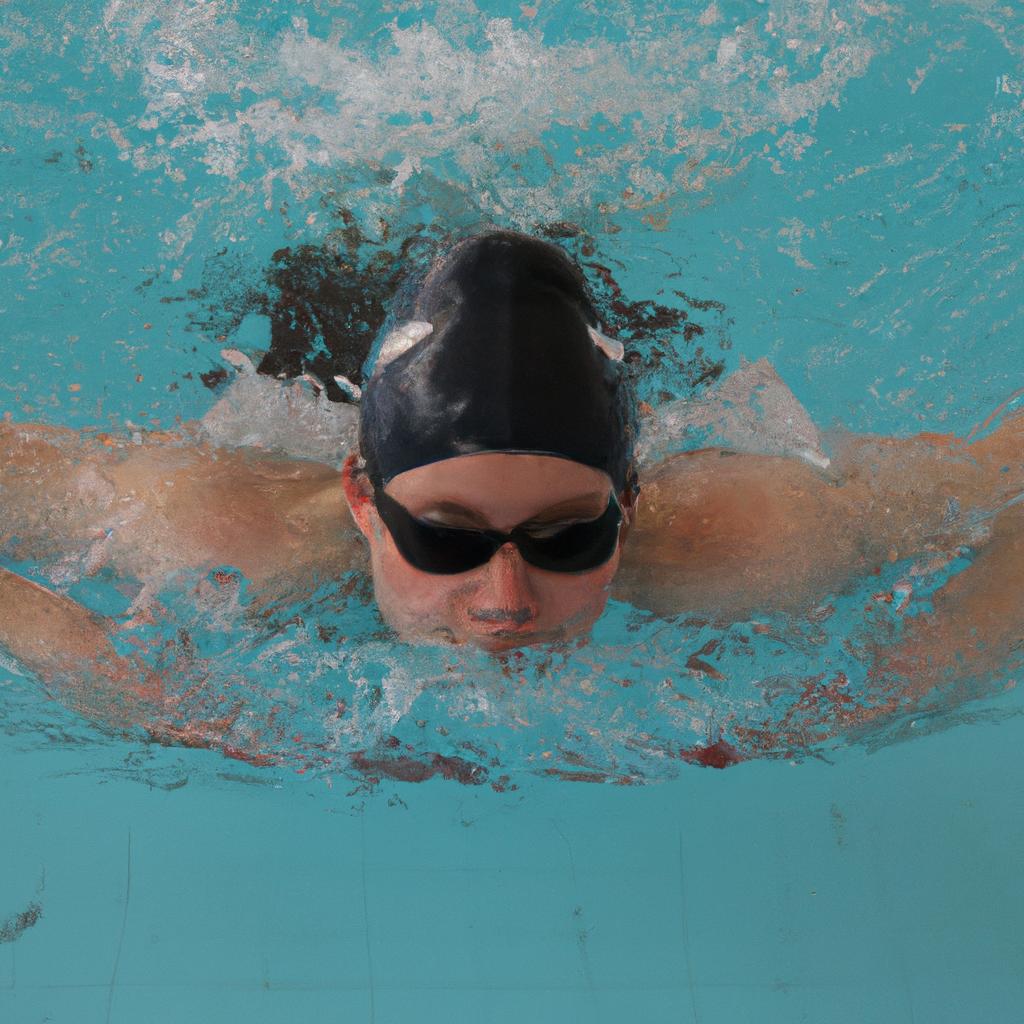 Person demonstrating swimming techniques