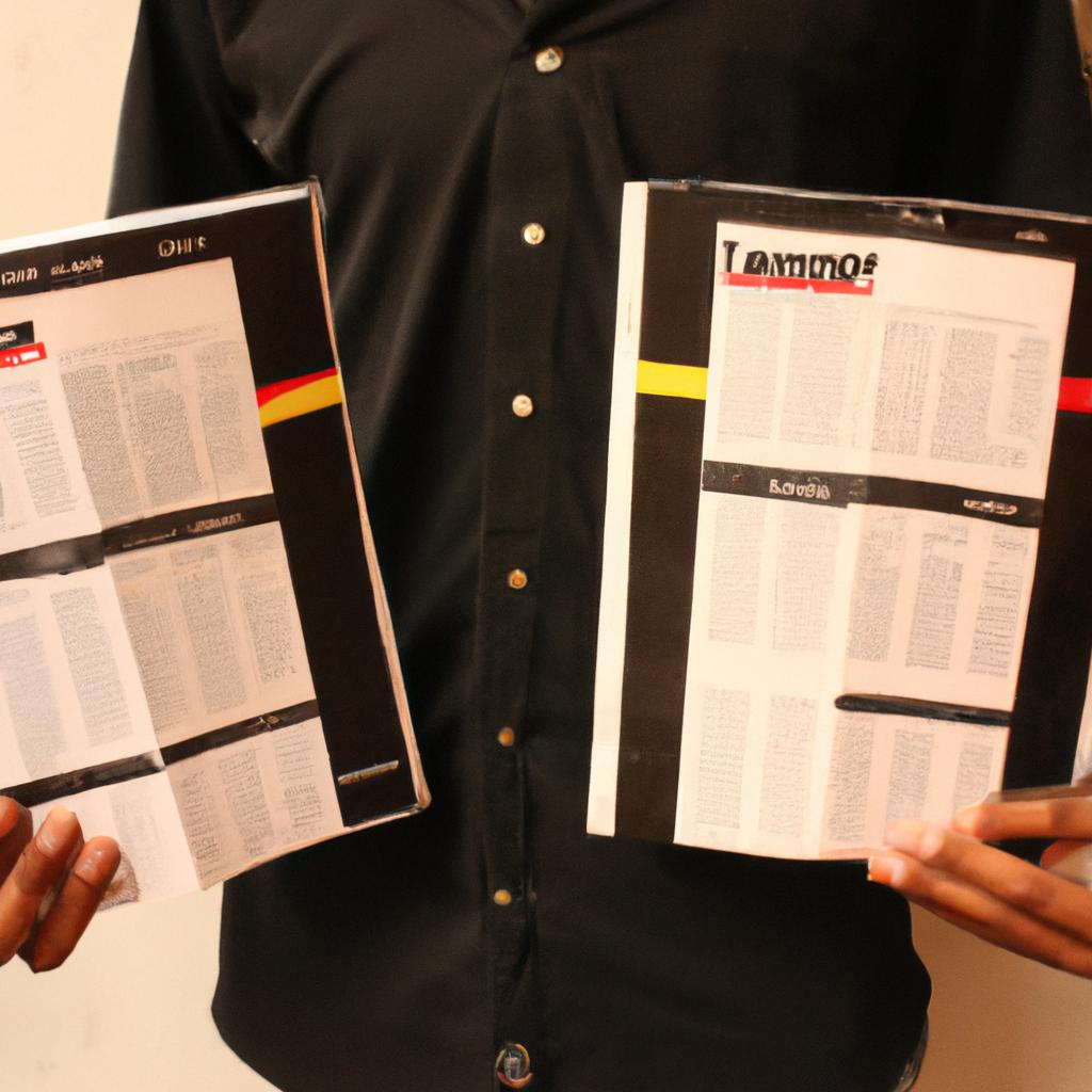 Person holding a schedule brochure